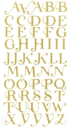 DP Craft, naklejki brokatowe, alfabet