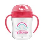 Dr Brown's, kubek miękki z ustnikiem, różowy, 6m+, 180 ml