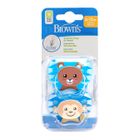 Dr Brown`s, Prevent, smoczek ortodontyczny, zwierzęta, 6-12m, niebieski, 2 szt.