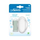 Dr Brown's, szczoteczka silikonowa do czyszczenia zębów z pudełkiem, zielona