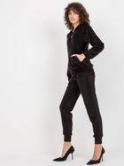 Dres damski, welurowy, czarny, Lakerta