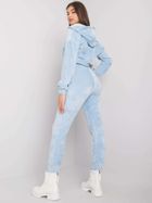 Dres damski, welurowy, niebieski, Lakerta