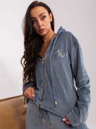 Dres damski, welurowy, niebieski, Relevance