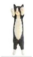 Dubi, Kot stojący, maskotka, czarno-biały, 55 cm