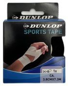 Dunlop, taśma tejp tape sportowa kinesiologiczna, czarny, 7,3mx3,8 cm