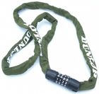 Dunlop, zapięcie rowerowe, łańcuch na szyfr, 120 cm, khaky