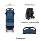 Easywalker, Miley, kompaktowy wózek spacerowy z torbą transportową, Galaxy Blue