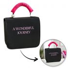 Ecarla, kosmetyczka rozkładana, kuferek z rączką, czarny