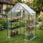 Edenia, Miva, mini szklarnia foliowa z półkami, 73-143-195 cm