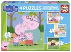 Educa, Świnka Peppa, puzzle 4w1