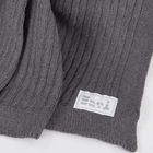 Eevi, kocyk dziany, warkocz, bawełna, grafit, 75-100 cm