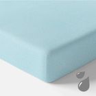 Eevi, prześcieradło frotte, pure, turkusowe, 140-70 cm