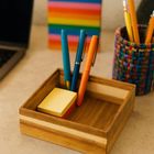 EH Excellent Houseware, Hedo, drewniany organizer na biurko do szuflady, 15-15-5 cm