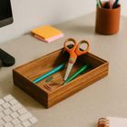 EH Excellent Houseware, Hedo, drewniany organizer na biurko do szuflady, 23,5-15-5 cm