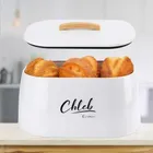 Elitehoff, chlebak, pojemnik stalowy na pieczywo, biały, e-6325