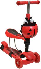 Enero, Biedronka, hulajnoga 3-kołowa, balansowa, 3w1, czerwona