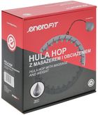 Enero Fit, hula hop fitness z masażerem i obciążeniem, szary