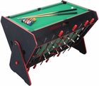 Enero, Pro, stół do gry, obrotowy, 3w1: bilard, piłkarzyki, cymbergaj, czarny, 121-84,5-85,3 cm