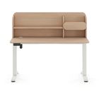 Entelo, Axio, biurko elektryczne regulowane z nadstawką, rozmiar 3-4, 120-65 cm, brzoza