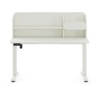 Entelo, Axio, biurko elektryczne regulowane z nadstawką, rozmiar 5-6, 100-65 cm, biały