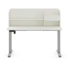 Entelo, Axio, biurko elektryczne regulowane z nadstawką, rozmiar 5-6, 120-65 cm, białe