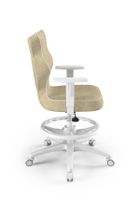 Entelo, Duo, krzesło biurowe z podnóżkiem i podłokietnikami, wzrost 159-188 cm, beżowe