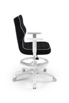 Entelo, Duo, krzesło biurowe z podnóżkiem i podłokietnikami, wzrost 159-188 cm, czarne