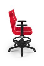 Entelo, Duo, krzesło biurowe z podnóżkiem i podłokietnikami, wzrost 159-188 cm, czerwone