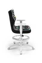 Entelo, Duo, krzesło biurowe z podnóżkiem i podłokietnikami, wzrost 159-188 cm, dinozaury