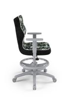 Entelo, Duo, krzesło biurowe z podnóżkiem i podłokietnikami, wzrost 159-188 cm, moro