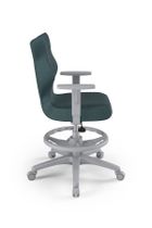 Entelo, Duo, krzesło biurowe z podnóżkiem i podłokietnikami, wzrost 159-188 cm, niebieskie