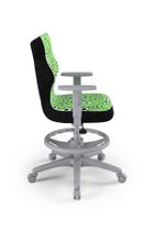 Entelo, Duo, krzesło biurowe z podnóżkiem i podłokietnikami, wzrost 159-188 cm, piłki