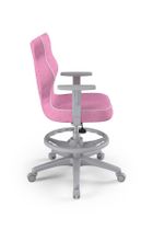 Entelo, Duo, krzesło biurowe z podnóżkiem i podłokietnikami, wzrost 159-188 cm, różowe