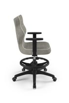 Entelo, Duo, krzesło biurowe z podnóżkiem i podłokietnikami, wzrost 159-188 cm, szare