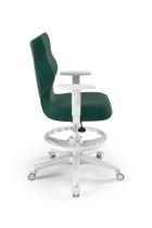 Entelo, Duo, krzesło biurowe z podnóżkiem i podłokietnikami, wzrost 159-188 cm, zielone