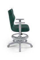Entelo, Duo, krzesło biurowe z podnóżkiem i podłokietnikami, wzrost 159-188 cm, zielone