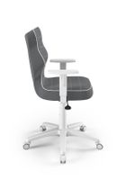 Entelo, Duo, krzesło młodzieżowe z podłokietnikami, wzrost 146-176.5 cm, ciemno szare