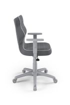 Entelo, Duo, krzesło młodzieżowe z podłokietnikami, wzrost 146-176,5 cm, ciemno szare