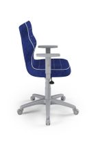 Entelo, Duo, krzesło młodzieżowe z podłokietnikami, wzrost 146-176,5 cm, niebieskie