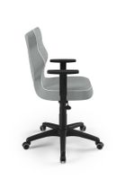 Entelo, Duo, krzesło młodzieżowe z podłokietnikami, wzrost 146-176.5 cm, szare