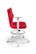 Entelo, Duo, krzesło młodzieżowe z podnóżkiem i podłokietnikami, wzrost 146-176,5 cm, czerwone