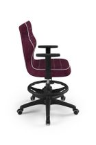 Entelo, Duo, krzesło młodzieżowe z podnóżkiem i podłokietnikami, wzrost 146-176,5 cm, fioletowe