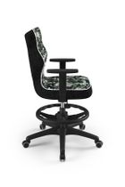 Entelo, Duo, krzesło młodzieżowe z podnóżkiem i podłokietnikami, wzrost 146-176,5 cm, moro