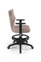 Entelo, Duo, krzesło młodzieżowe z podnóżkiem i podłokietnikami, wzrost 146-176,5 cm, różowe