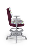 Entelo, Duo, krzesło młodzieżowe z podnóżkiem i podłokietnikami, wzrost 146-176,5 cm, sowy