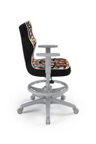 Entelo, Duo, krzesło młodzieżowe z podnóżkiem i podłokietnikami, wzrost 146-176,5 cm, zwierzaki