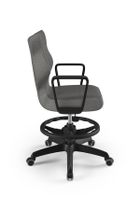 Entelo, Norm, krzesło biurowe z podnóżkiem i podłokietnikami, wzrost 159-188 cm, ciemno szare