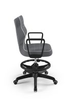Entelo, Norm, krzesło biurowe z podnóżkiem i podłokietnikami, wzrost 159-188 cm, ciemno szare