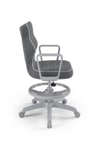 Entelo, Norm, krzesło biurowe z podnóżkiem i podłokietnikami, wzrost 159-188 cm, ciemno szare