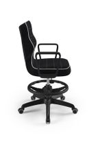 Entelo, Norm, krzesło biurowe z podnóżkiem i podłokietnikami, wzrost 159-188 cm, czarne